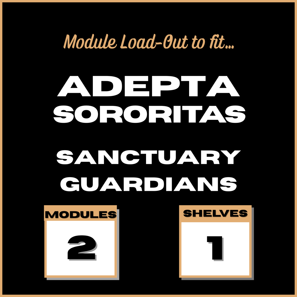 Loadout to fit Adepta Sororitas - Combat Patrol - Sanctuary Guardians